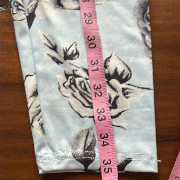 Floral Print Leggings with Striped Waistband new no tags bottom pockets Sz xl - Picture 13 of 14